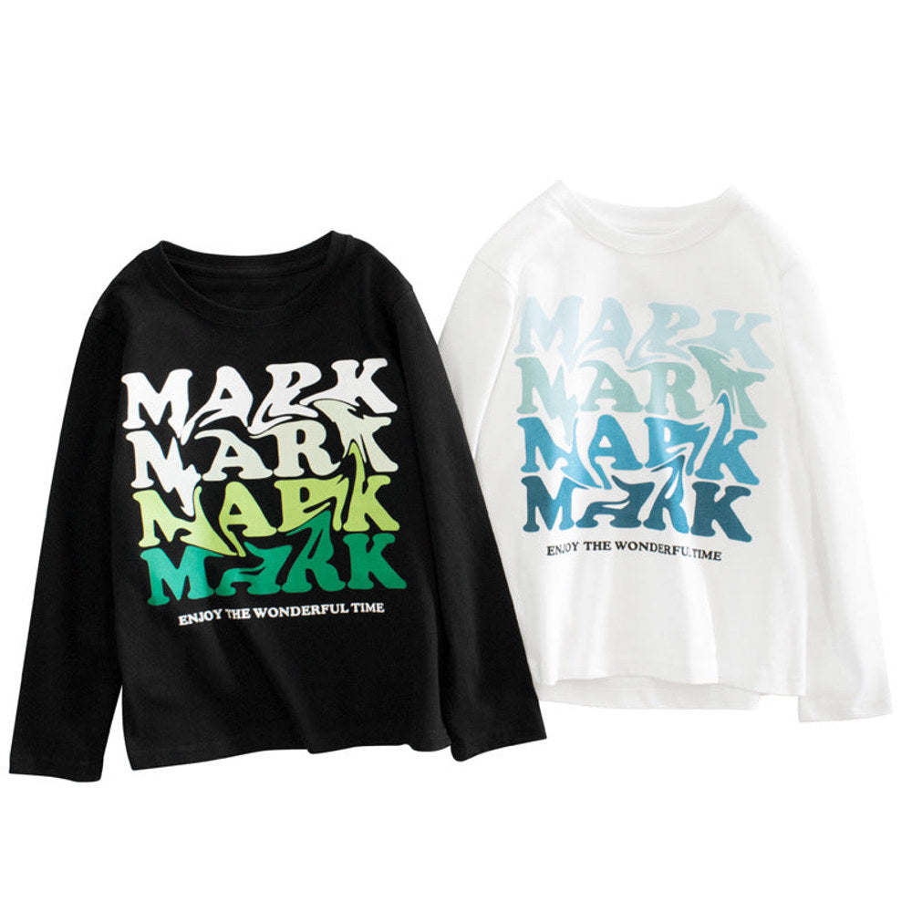 MyKids-USA® Children Colorful Slogan Print Graphic Soft Cotton Shirt