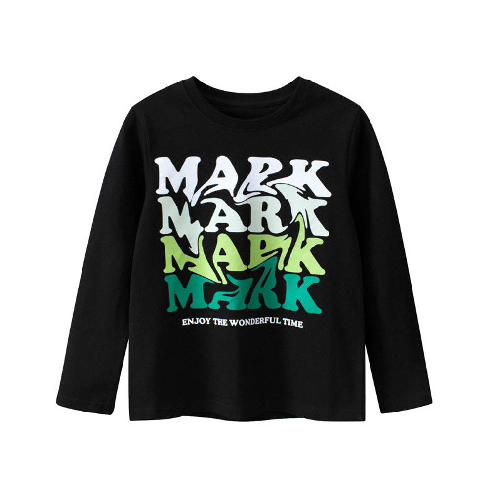 MyKids-USA® Children Colorful Slogan Print Graphic Soft Cotton Shirt