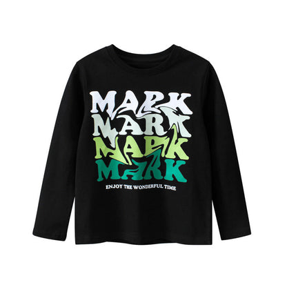 MyKids-USA® Children Colorful Slogan Print Graphic Soft Cotton Shirt
