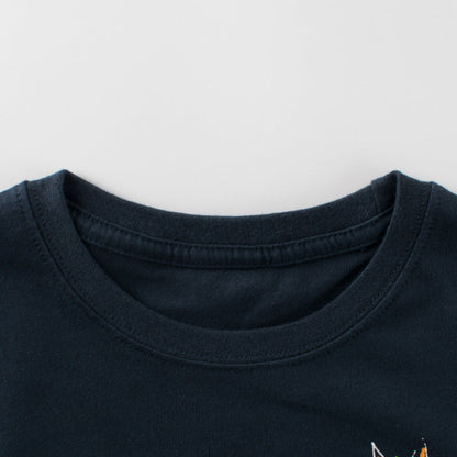 MyKids-USA® Children Colorful Print Pattern O-Neck Fashion Shirt