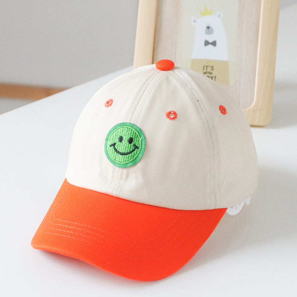 MyKids-USA® Baby Smiley Embroidered Pattern Color Matching Design Sunshade Peaked Hats