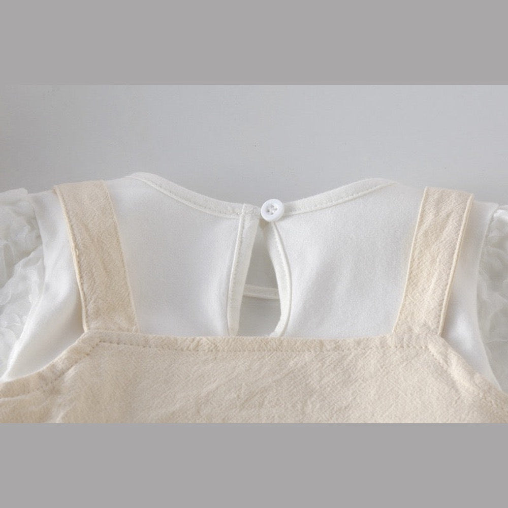 MyKids-USA® Baby Bow Patched Design Long Sleeve bodysuit