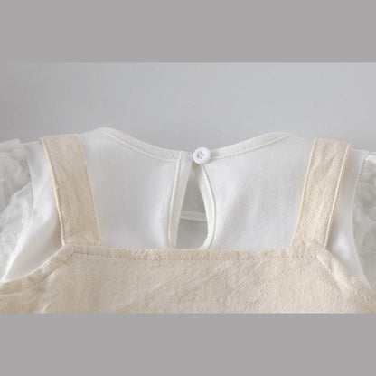 MyKids-USA® Baby Bow Patched Design Long Sleeve bodysuit