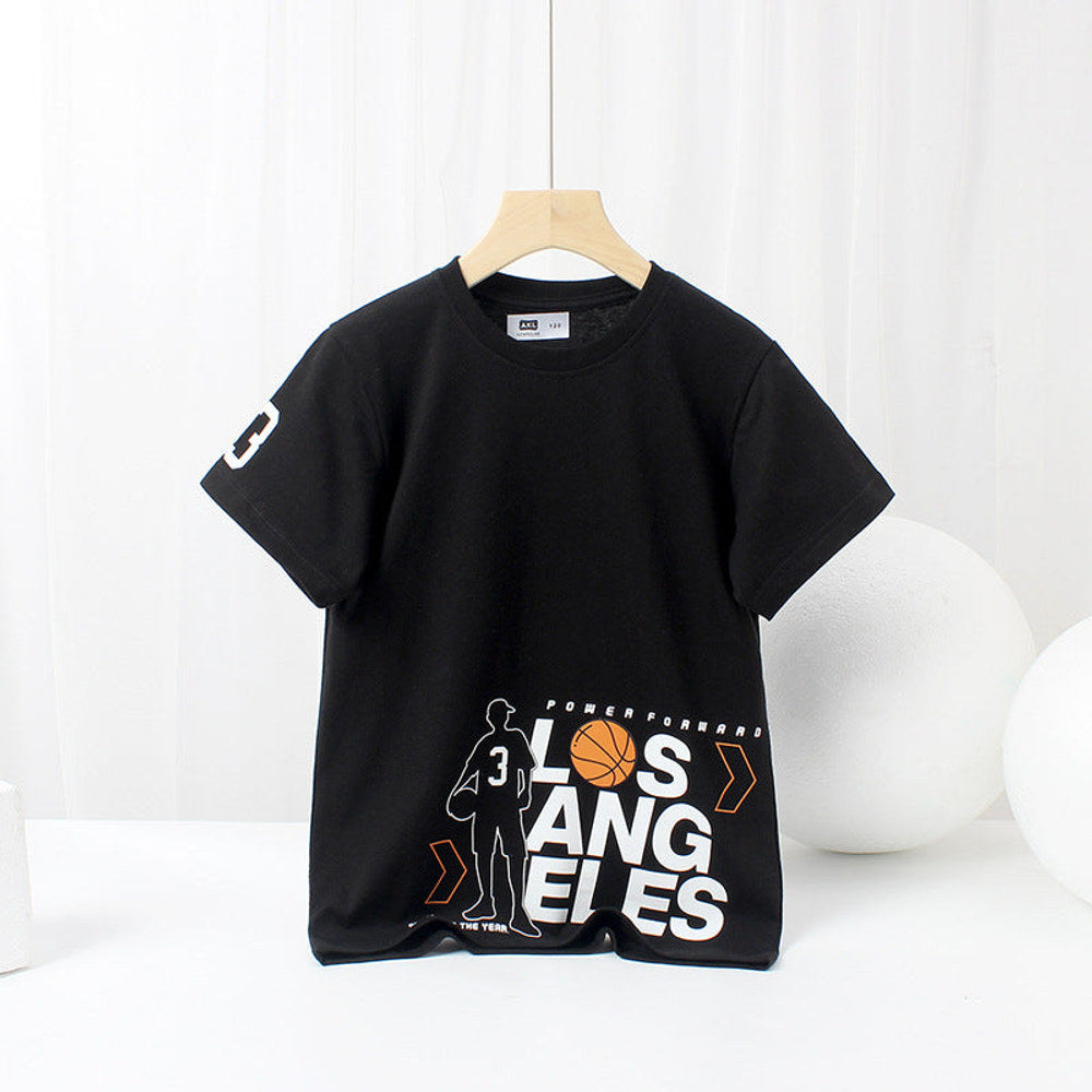 MyKids-USA® Baby Print Pattern Crewneck Short Sleeve Cotton T-Shirt