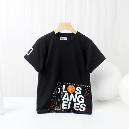 MyKids-USA® Baby Print Pattern Crewneck Short Sleeve Cotton T-Shirt