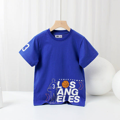 MyKids-USA® Baby Print Pattern Crewneck Short Sleeve Cotton T-Shirt