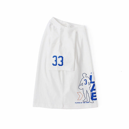 MyKids-USA® Baby Print Pattern Crewneck Short Sleeve Cotton T-Shirt