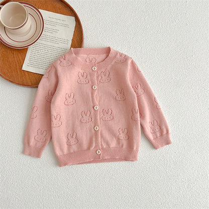 MyKids-USA® Baby Solid Color Sun Protection Sweet Knit Cardigan