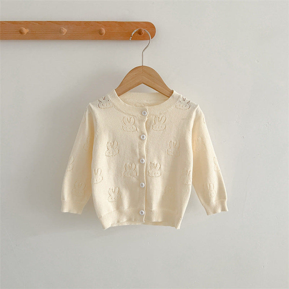 MyKids-USA® Baby Solid Color Sun Protection Sweet Knit Cardigan