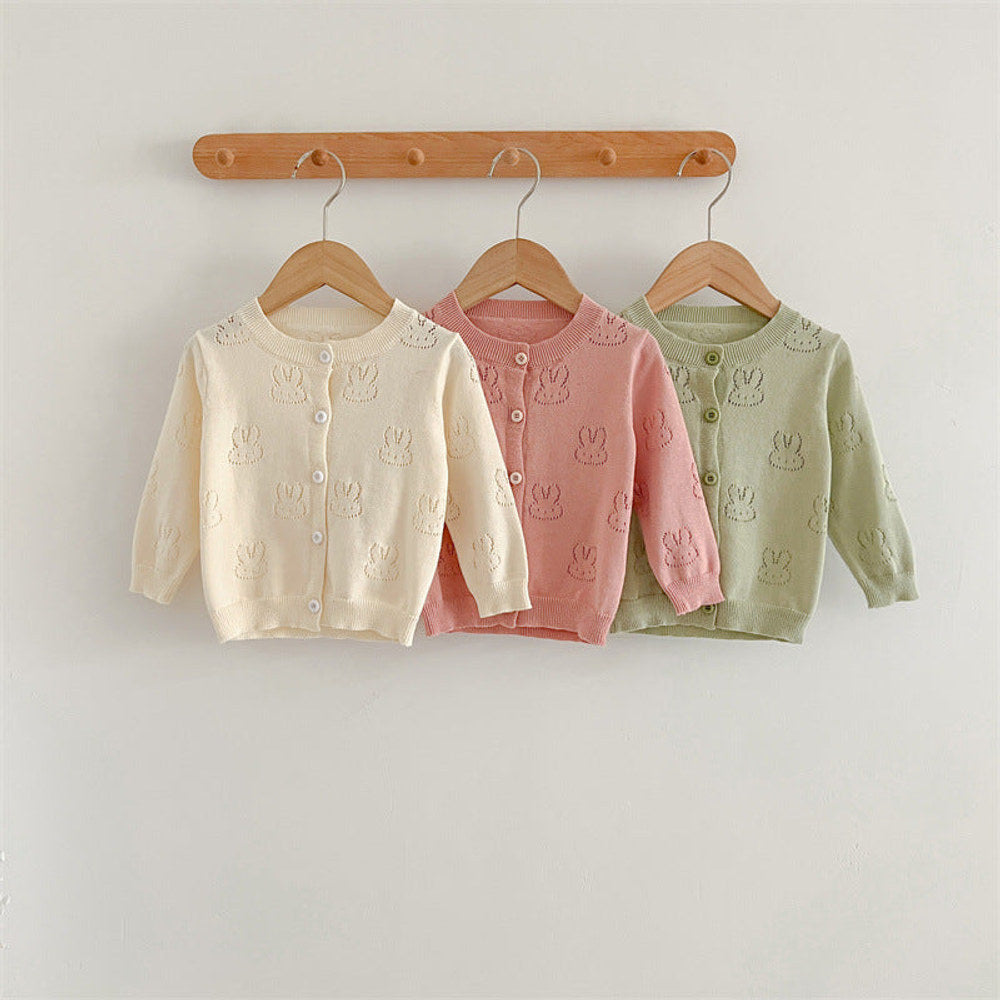 MyKids-USA® Baby Solid Color Sun Protection Sweet Knit Cardigan