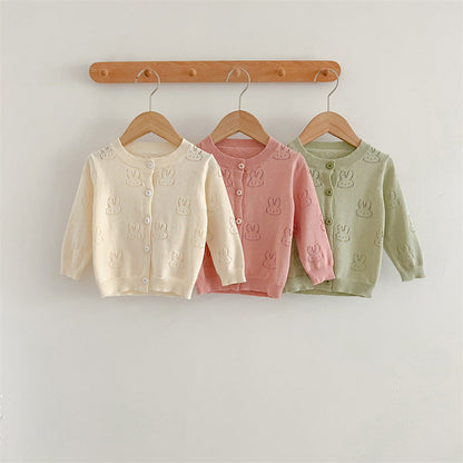 MyKids-USA® Baby Solid Color Sun Protection Sweet Knit Cardigan