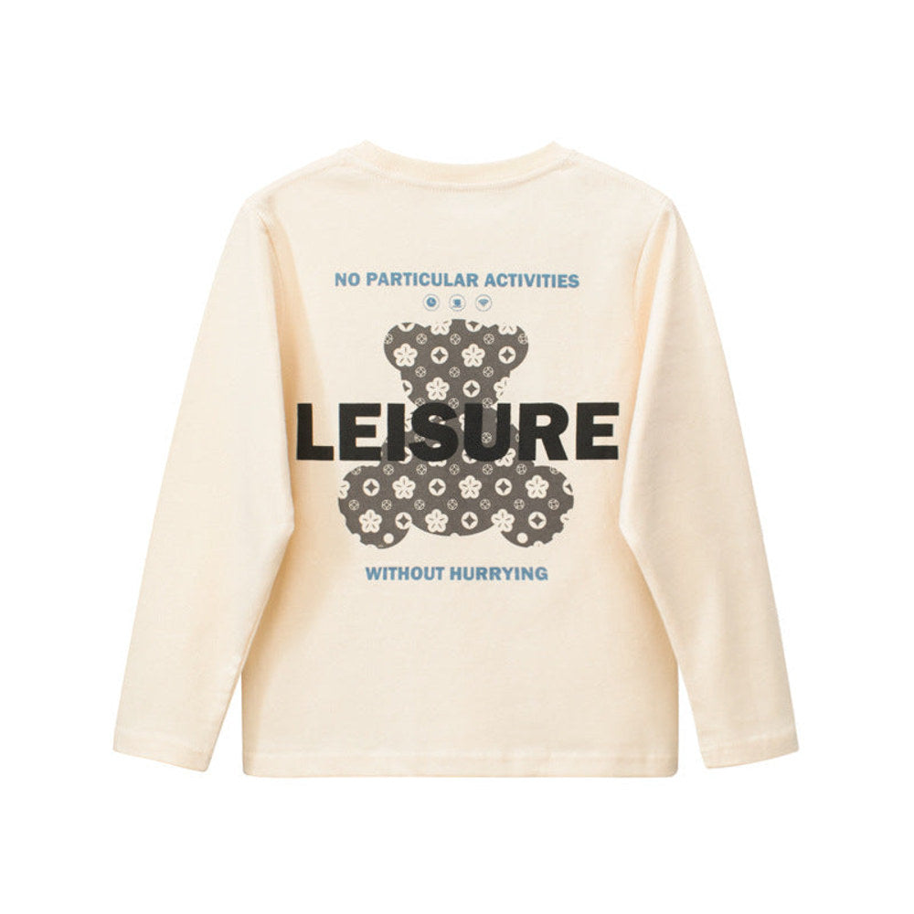 MyKids-USA® Baby Boy And Girl Bear Print Pattern Long Sleeve Cotton Shirt