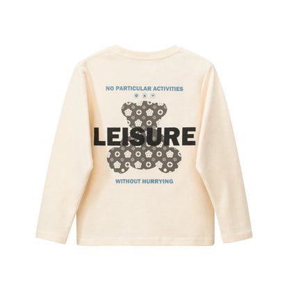 MyKids-USA® Baby Boy And Girl Bear Print Pattern Long Sleeve Cotton Shirt