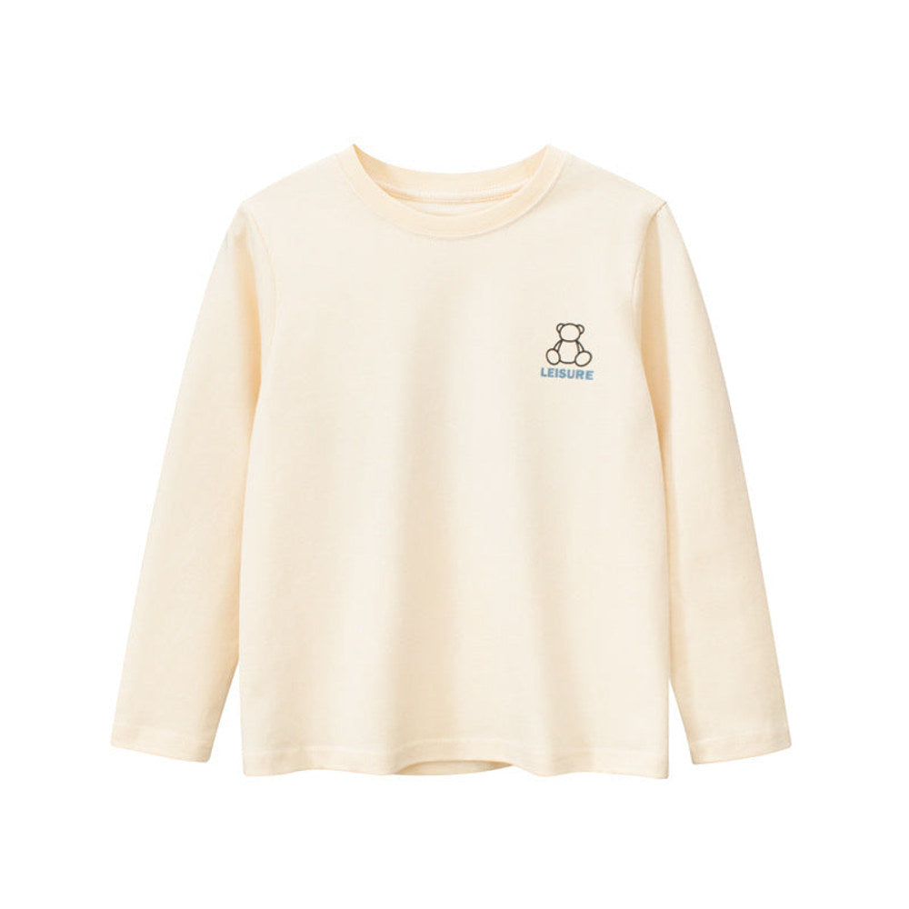 MyKids-USA® Baby Boy And Girl Bear Print Pattern Long Sleeve Cotton Shirt
