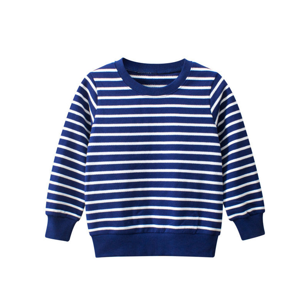 MyKids-USA® Baby Boy And Girl Striped Pattern Long Sleeve Hoodie
