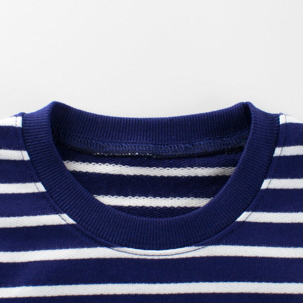 MyKids-USA® Baby Boy And Girl Striped Pattern Long Sleeve Hoodie