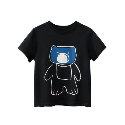 MyKids-USA® Baby Animal Print Round Neck T-Shirt