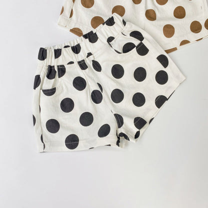 MyKids-USA® Baby Girl Polka Dot Pattern Basic Shorts With Pockets
