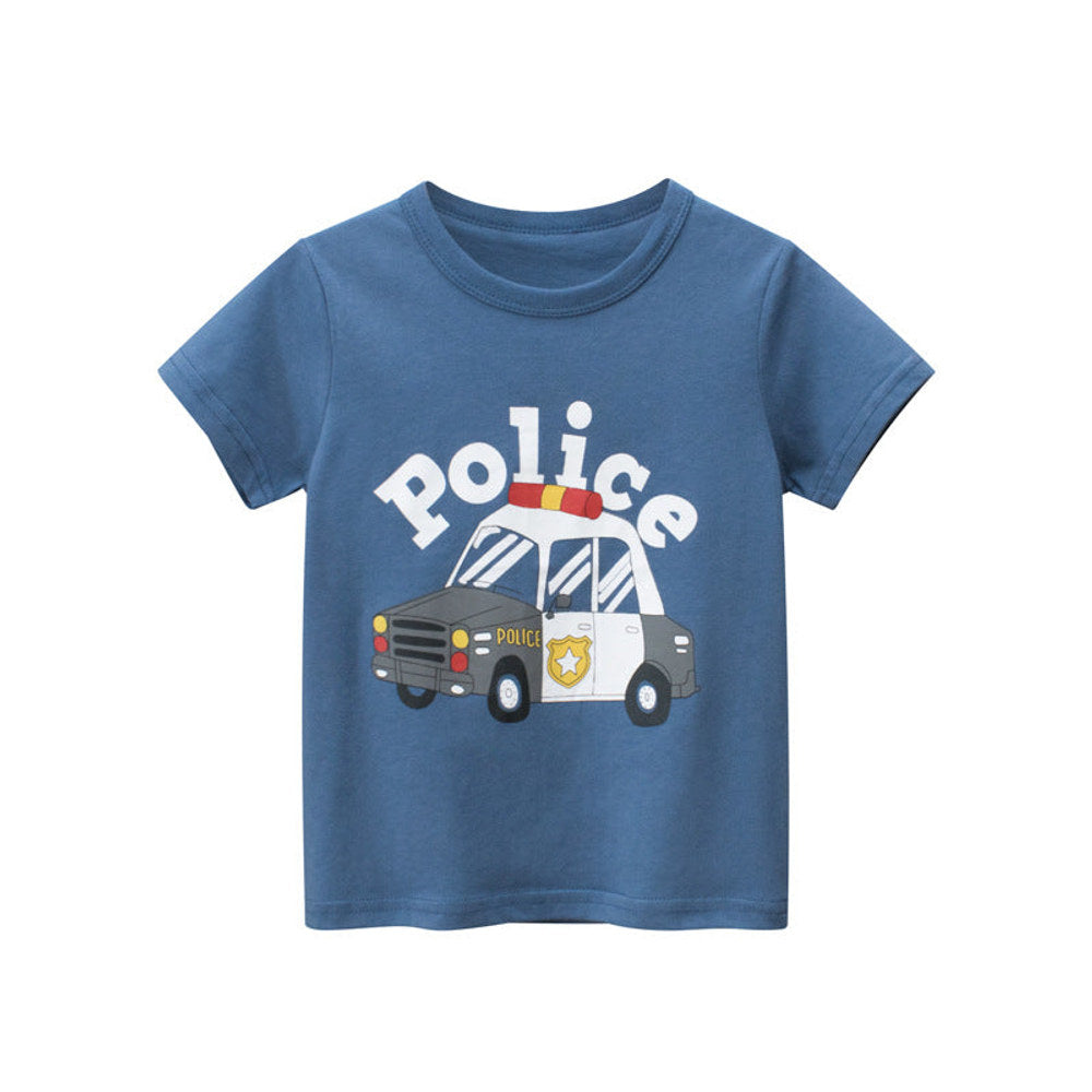 MyKids-USA® Baby Boy Cartoon Print Pattern O-Neck Cool T-Shirt