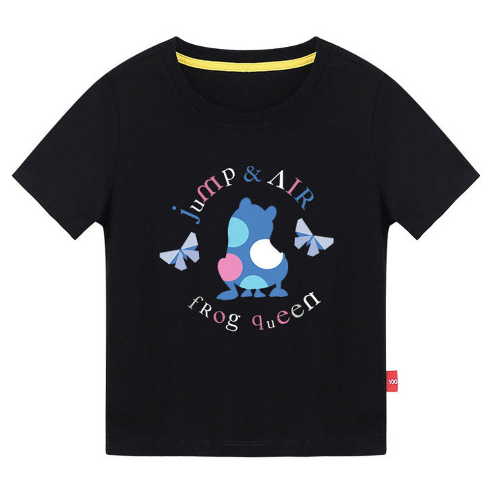 MyKids-USA® Baby Colorful Frog Print Pattern Short-Sleeved Round Collar Casual T-Shirt