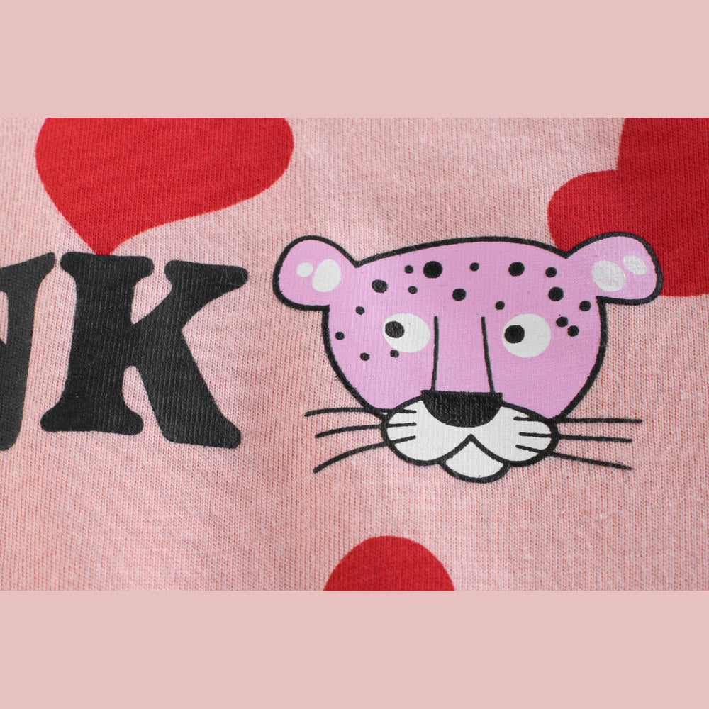 MyKids-USA® Baby Girls Heart Print Round Collar Short-Sleeved Tee Shirts