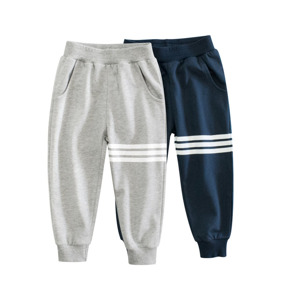 MyKids-USA® Boys Strips On Left Legs Sports Pants