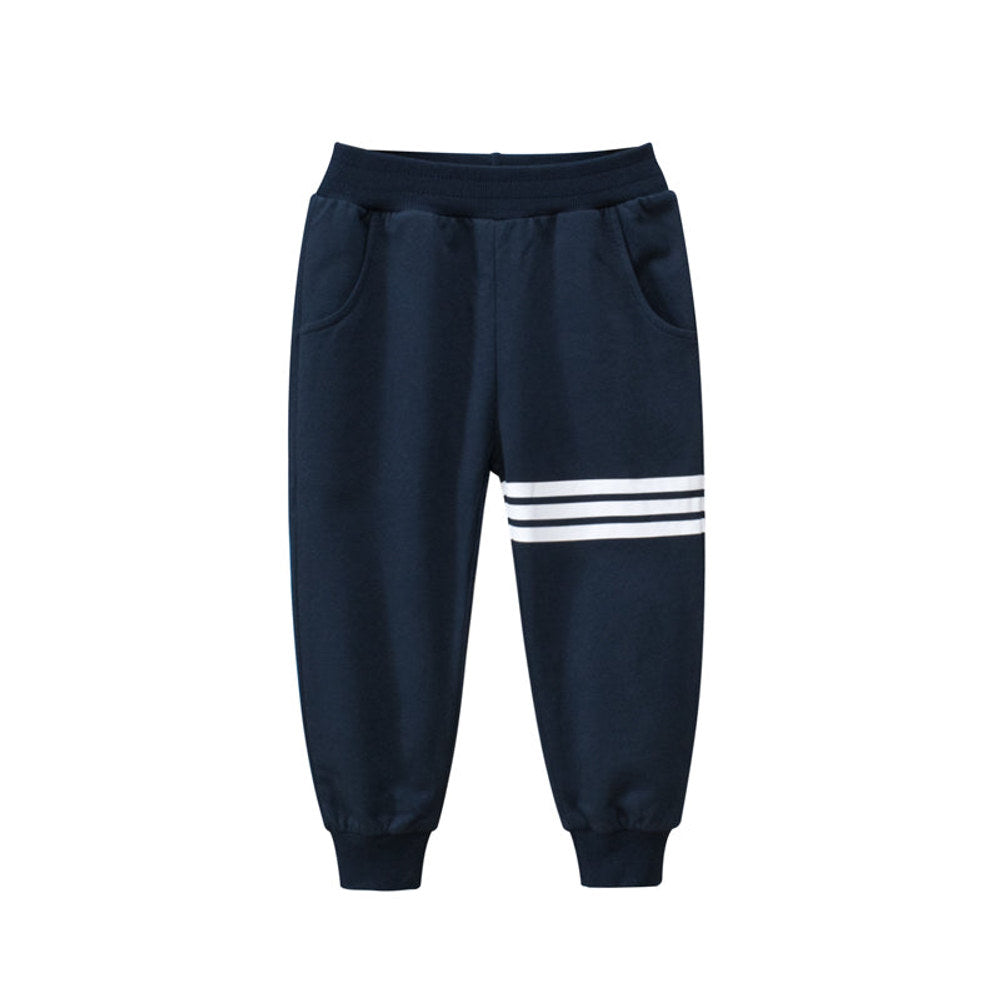 MyKids-USA® Boys Strips On Left Legs Sports Pants