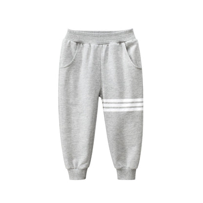 MyKids-USA® Boys Strips On Left Legs Sports Pants