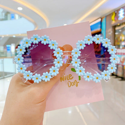 MyKids-USA® Girls Lovely Sunflower Round Frame Sunglasses