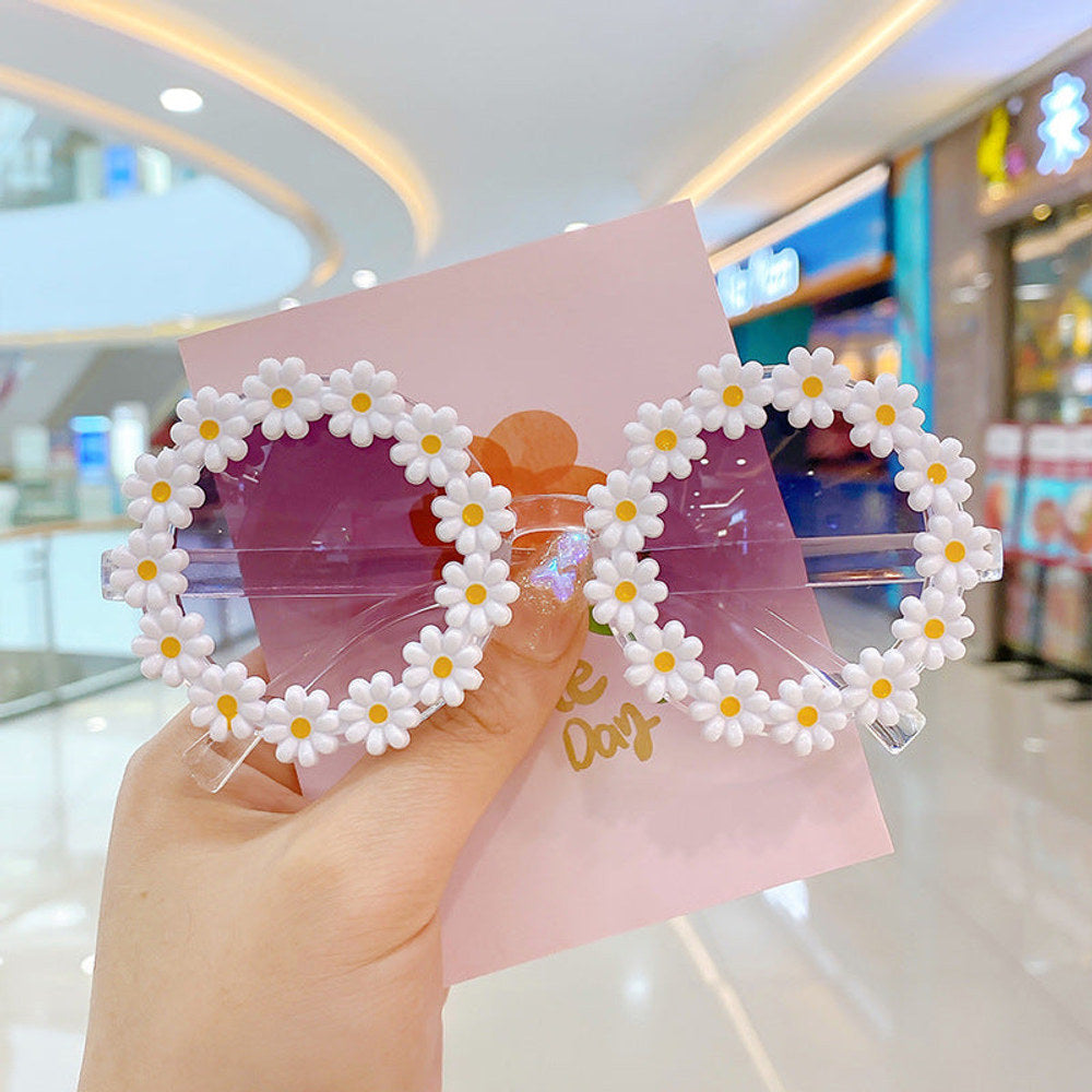 MyKids-USA® Girls Lovely Sunflower Round Frame Sunglasses