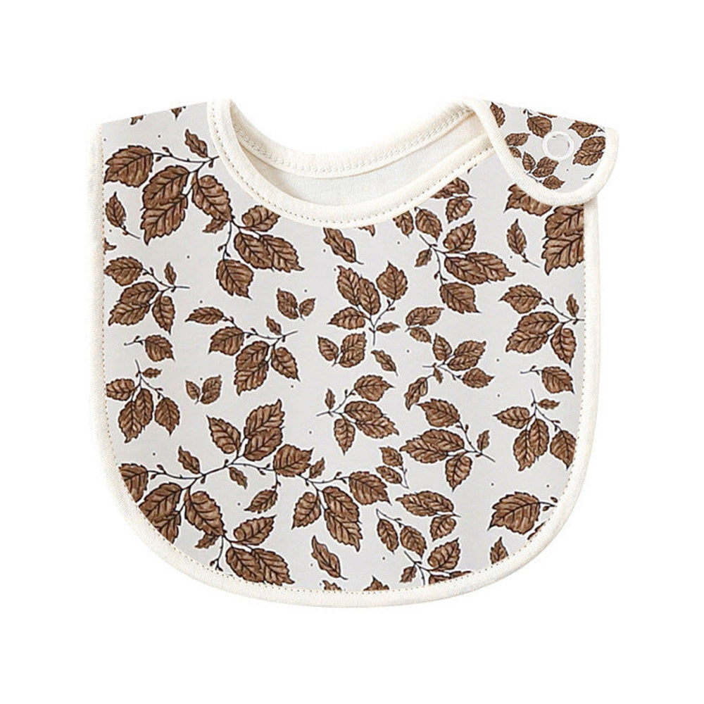 MyKids-USA® Baby Floral Print Covered Button Design Water Absorbing Bibs