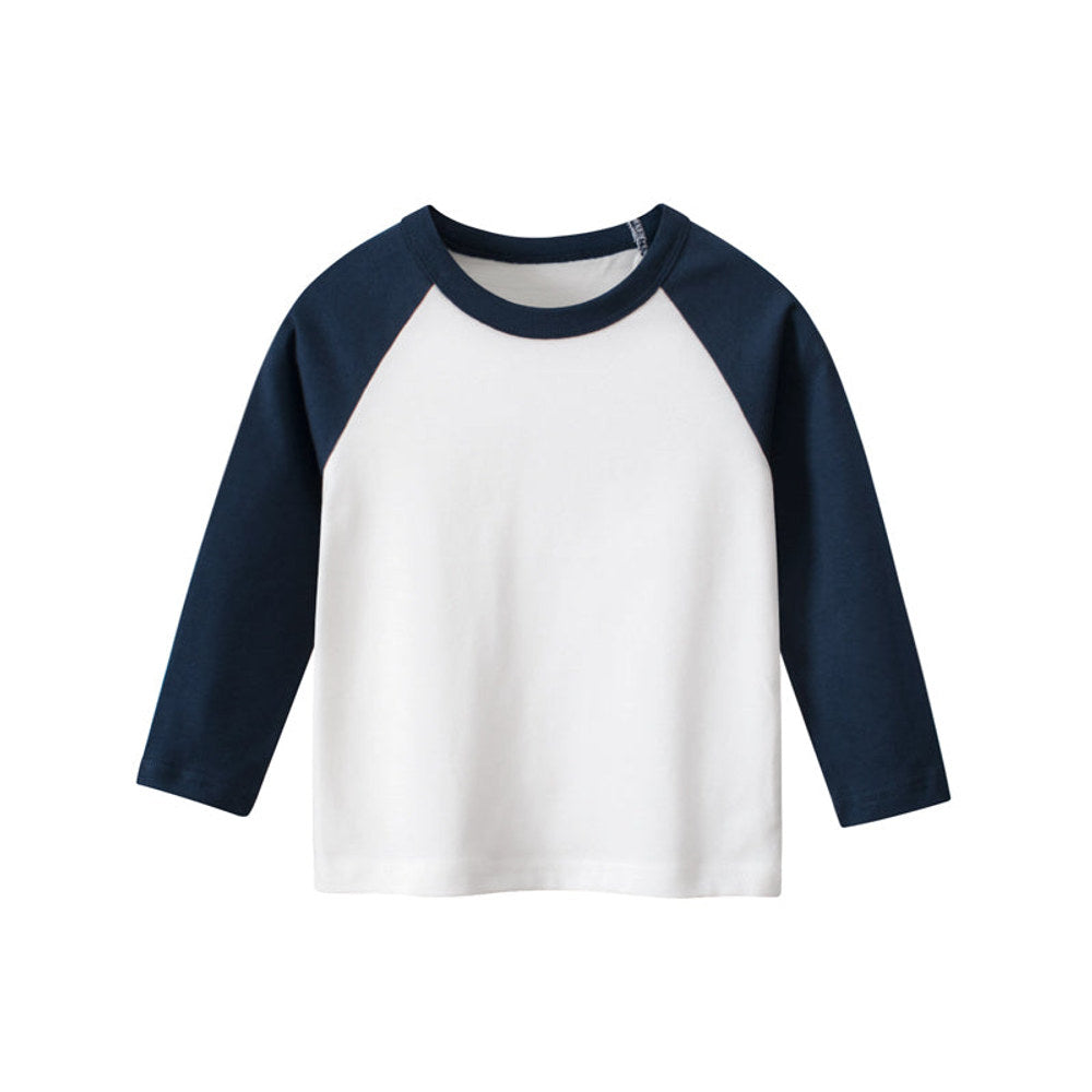 MyKids-USA® Boys Multi Colors Contrast Round Collar Long Sleeve T-Shirt