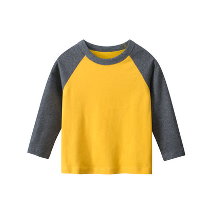 MyKids-USA® Boys Multi Colors Contrast Round Collar Long Sleeve T-Shirt