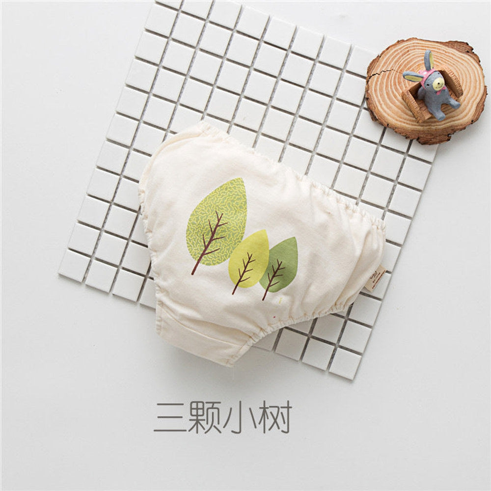 MyKids-USA® Baby Boy And Girl Cartoon Print Pattern Cotton Triangle Underwear
