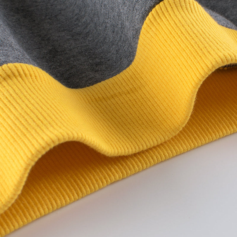 MyKids-USA® Boys Multi Color Contrast Round Collar Sweatshirt
