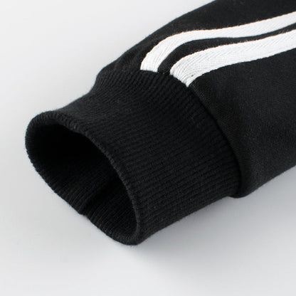 MyKids-USA® Boys Gray Contrast Black Long-Sleeved Hoodie