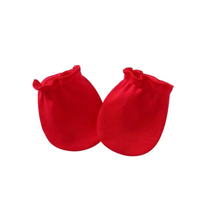 MyKids-USA® Newborn Baby Solid Color Soft Cotton Gloves For All Seasons