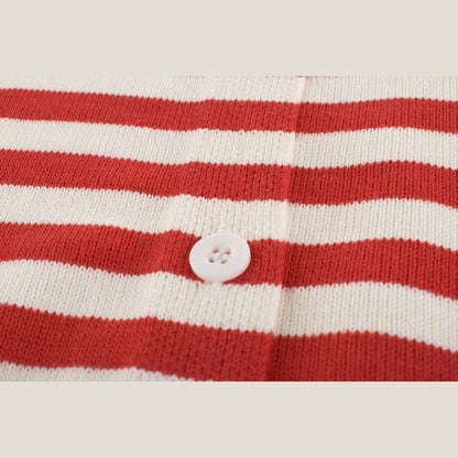 MyKids-USA® Kids Strips Round Neck Long Sleeve Cardigan Knitwear