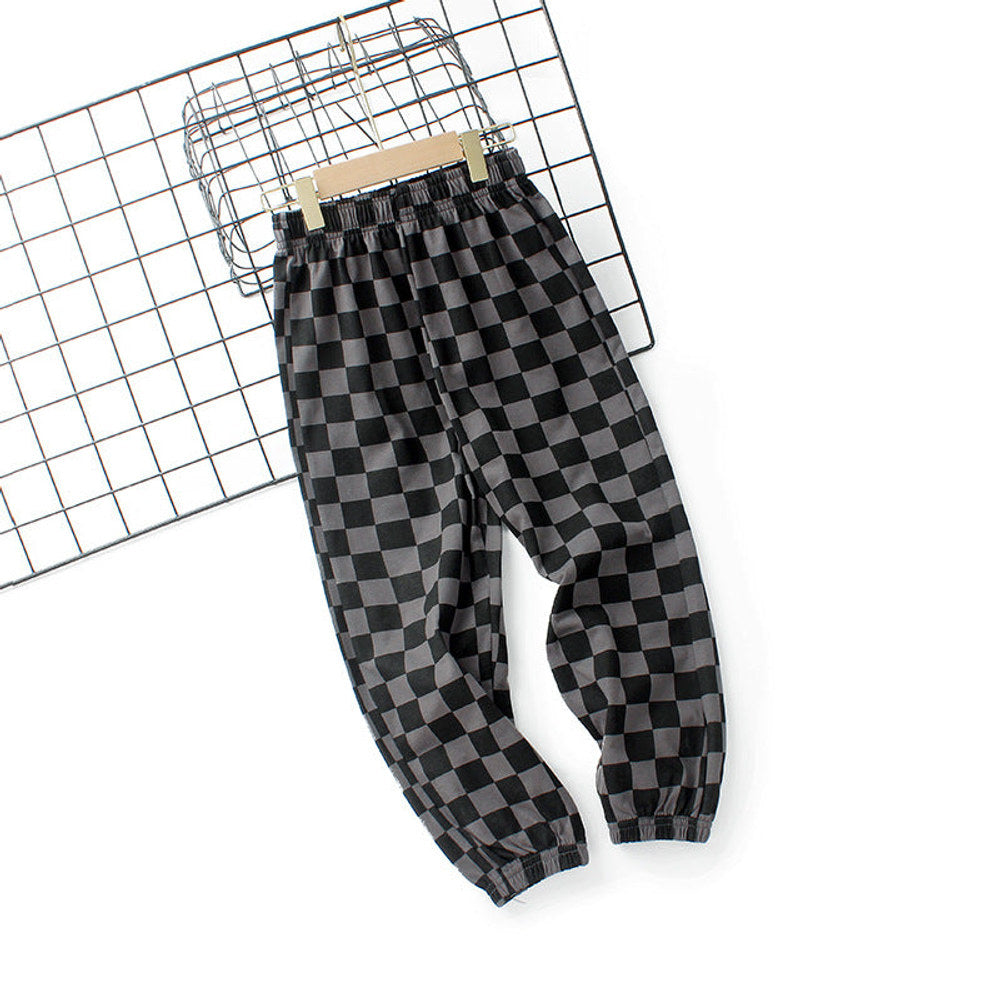 MyKids-USA® Baby Boy Checkerboard Pattern Loose Pants
