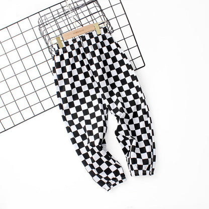 MyKids-USA® Baby Boy Checkerboard Pattern Loose Pants