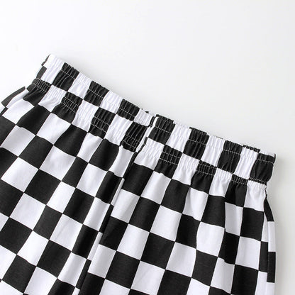 MyKids-USA® Baby Boy Checkerboard Pattern Loose Pants