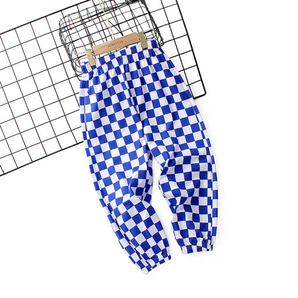 MyKids-USA® Baby Boy Checkerboard Pattern Loose Pants
