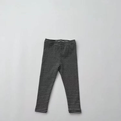 MyKids-USA® Baby Girl Striped Pattern Elastic Tight Knit Pants