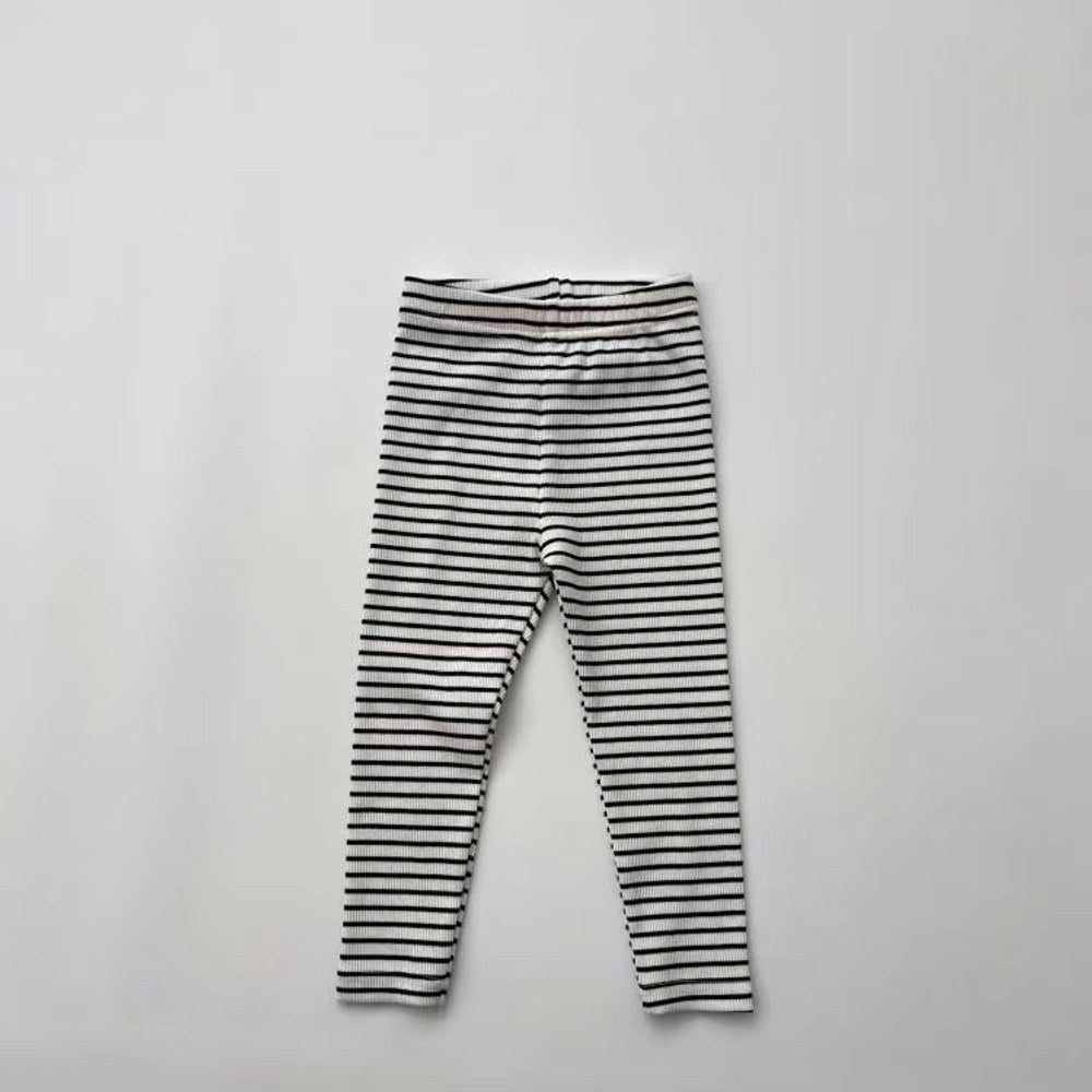 MyKids-USA® Baby Girl Striped Pattern Elastic Tight Knit Pants
