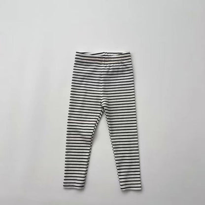 MyKids-USA® Baby Girl Striped Pattern Elastic Tight Knit Pants