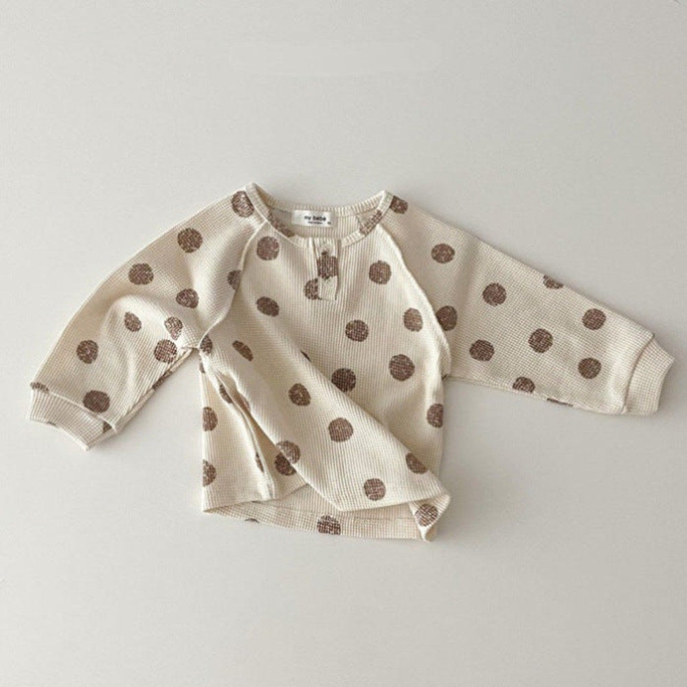 MyKids-USA® Baby Striped & Polka Dot Pattern & Solid Color Loose Comfort Shirt