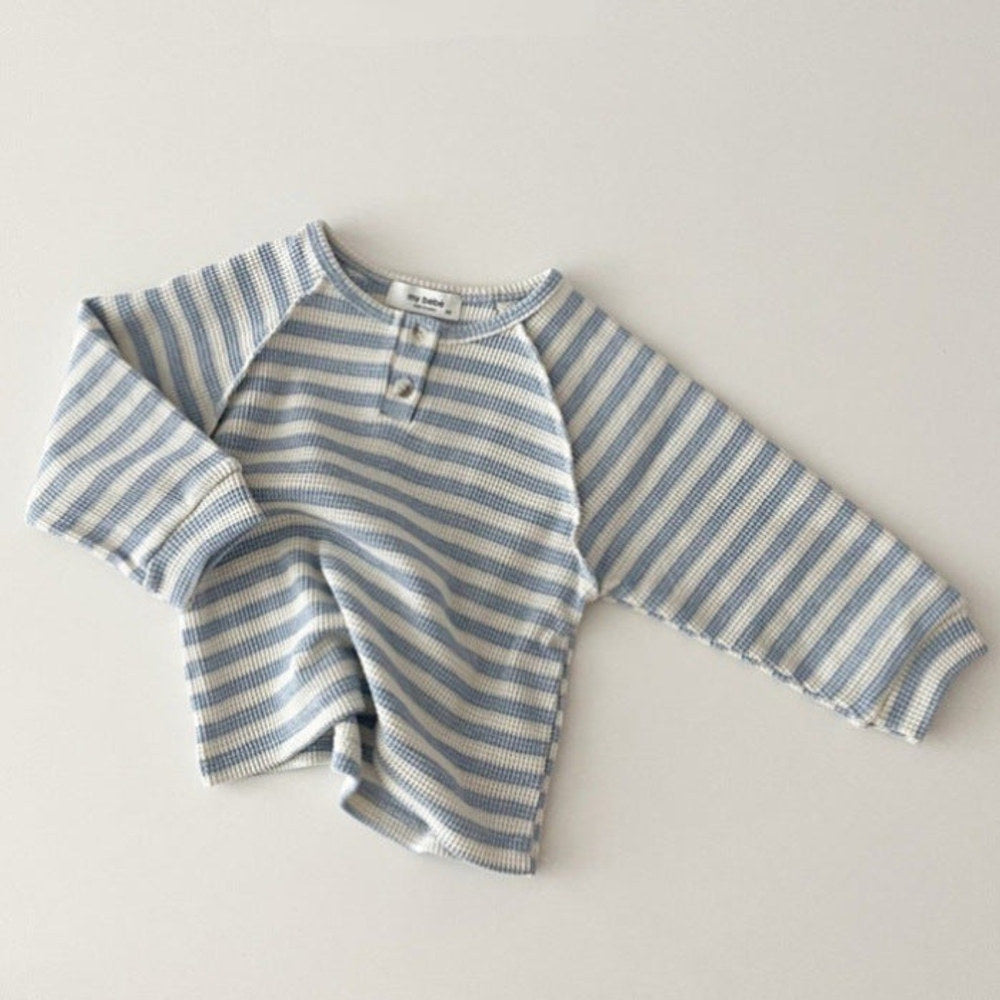 MyKids-USA® Baby Striped & Polka Dot Pattern & Solid Color Loose Comfort Shirt