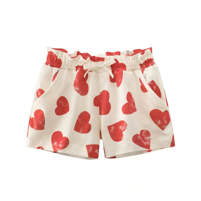 MyKids-USA® Baby Girl Print Pattern Bow Decoration Short Pants In Summer Outfit Wearing