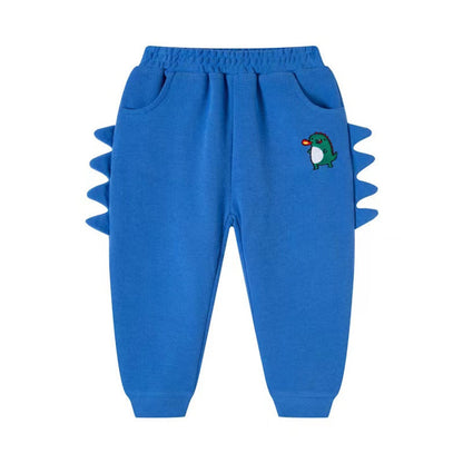 MyKids-USA® Baby Boy Cartoon Dinosaur Embroidered Pattern 3D Horn Patched Design Trousers