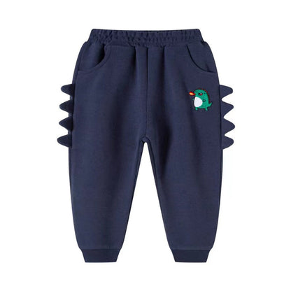 MyKids-USA® Baby Boy Cartoon Dinosaur Embroidered Pattern 3D Horn Patched Design Trousers